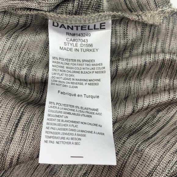 Dantelle Foil Print Step Hem Top - Metallic Copper/Silver, Size Large - Picture 5 of 7